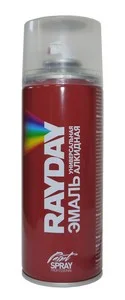Эмаль-аэрозоль Алкидная Черная глянцевая RAL 9005 "RAYDAY" 520 мл 