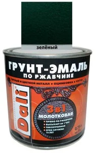 Грунт-эмаль "Дали" по ржавчине 3 в1 молотковая 0,75л