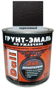 Грунт-эмаль "Дали" по ржавчине 3 в1 молотковая 0,75л