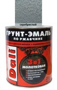 Грунт-эмаль "Дали" по ржавчине 3 в1 молотковая 2,0л