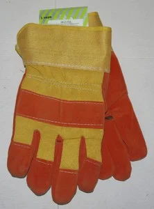 Перчатки спилковые пятипалые 