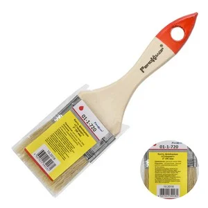 Кисть плоская "Стандарт" № 2 50 мм натуральная щетина, деревянная ручка