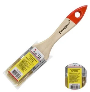 Кисть плоская "Стандарт" № 1,5 38 мм натуральная щетина, деревянная ручка