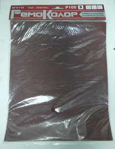 Шлиф-лист на бумажной основе зернистость № 100 220 х 270 мм 10 шт