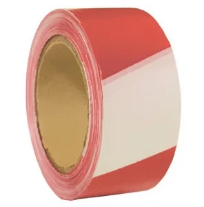 Лента для ограждений 50 мм х 150 м бело-красная