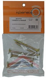 Шуруп унив. желто-пассив. 6х60 6 шт.