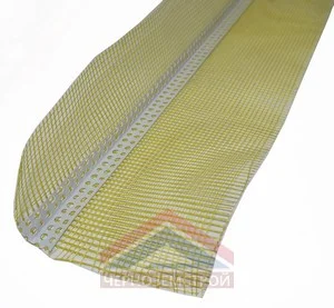 Угол ПВХ перфорированный 23х23 L=2,5м с сеткой 10х15