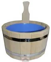 Шайка 1-ручка 5 л с пластмассовой вставкой ШП-5