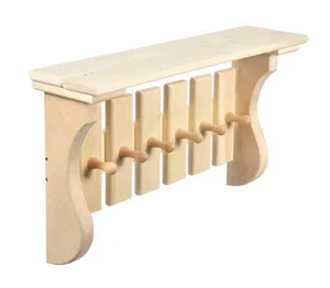 Полка с вешалкой 6 рожков, 51х31х14см, липа