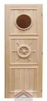 Дверь глухая липа "Штурвал с иллюминатором" 1900 х 700 правая