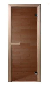 Дверь стеклянная Бронза 1,9 х 0,7 м 6мм, 2 петли