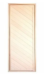 Дверь липа глухая 1800 х 700 с коробкой сорт А "Косая"