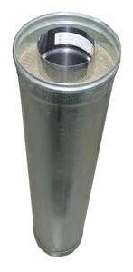 Сэндвич d 200 х 115 нержавеющая + оцинкованная сталь 0,8мм L=1 м