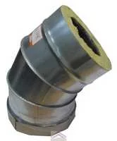 Сэндвич Колено 45°/135° d 200 х115 нержавеющая + оцинкованная сталь 0,8 мм