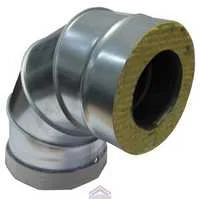 Сэндвич Колено 90° d 200 х115 нержавеющая + оцинкованная сталь 0,8 мм