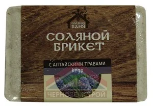Соляной брикет "Соляная баня" с Алтайскими травами "Кедр" 1,35кг
