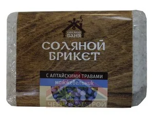 Соляной брикет "Соляная баня" с Алтайскими травами "Можжевельник" 1,35кг