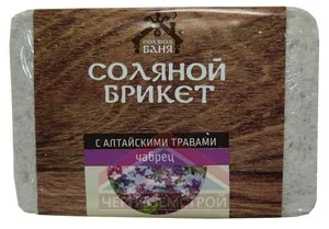 Соляной брикет "Соляная баня" с Алтайскими травами "Чабрец" 1,35кг