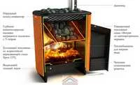 Печь Тунгуска 2011 Inox ДН, КТК, антрацит 34402