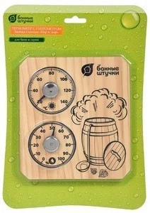 Термометр с гигрометром "ПАР И ЖАР" Банные штучки