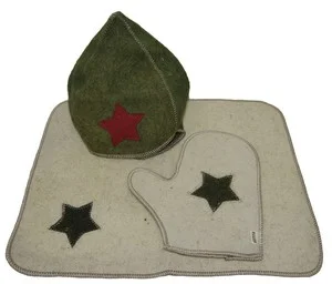 Комплект для сауны подарочный "Будёновка" Рушер