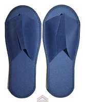 Тапочки на жесткой подошве с открытым верхом синие размер М