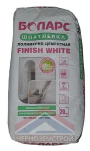 Шпатлевка финишная полимерно-цементная FINISH WHITE "БОЛАРС" 20 кг