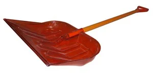 Лопата снегоуборочная поликарбонатная, алюминиевый черенок, 460х400 мм